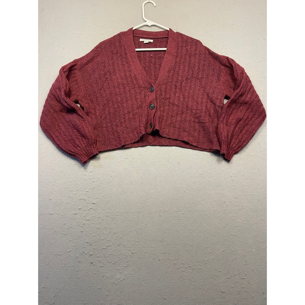 American Eagle Cardigan Knit Burgundy XS Womens